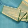 Bright Sky Blue & Lime Green Pure Kanchipuram Silk Saree