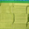 Bright Sky Blue & Lime Green Pure Kanchipuram Silk Saree - Image 4