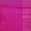 Iridescent Ramar Blue & Fucshia Pure Kanchipuram Silk Saree - Image 5