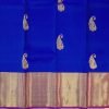 Iridescent Royal Blue & Jewel Purple Pure Kanchipuram Silk Saree - Image 3