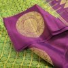 Lime Green & Purple Jacquard Pure Kanchipuram Silk Saree