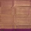 Lime Green & Purple Jacquard Pure Kanchipuram Silk Saree - Image 4