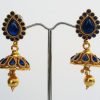 Mughal Style Pendant Attigai & Jhumkas - Image 3
