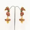 Ornate Double Peacock Kemp Haaram with Matching Jhumkas - Image 4