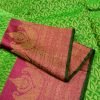 Parrot Green & Jewel Pink Handloom Pure Kanchipuram Silk Saree