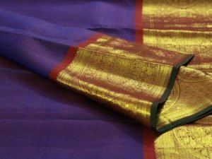 Jewel Purple Chakaram Pure Kanchipuram Silk Saree